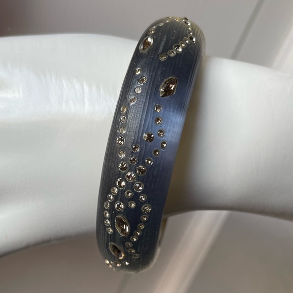 NWOT ALEXIS BITTAR BRACELET   BLUE with RHINESTONES. - Picture 1 of 7